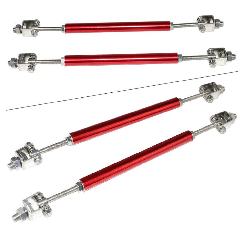 Adjustable Front Bumper Lip Spoiler Rods Splitter Strut Support 8-10.6 Inch Red_voghion.com