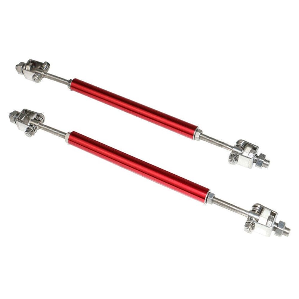 Adjustable Front Bumper Lip Spoiler Rods Splitter Strut Support 8-10.6 Inch Red_voghion.com