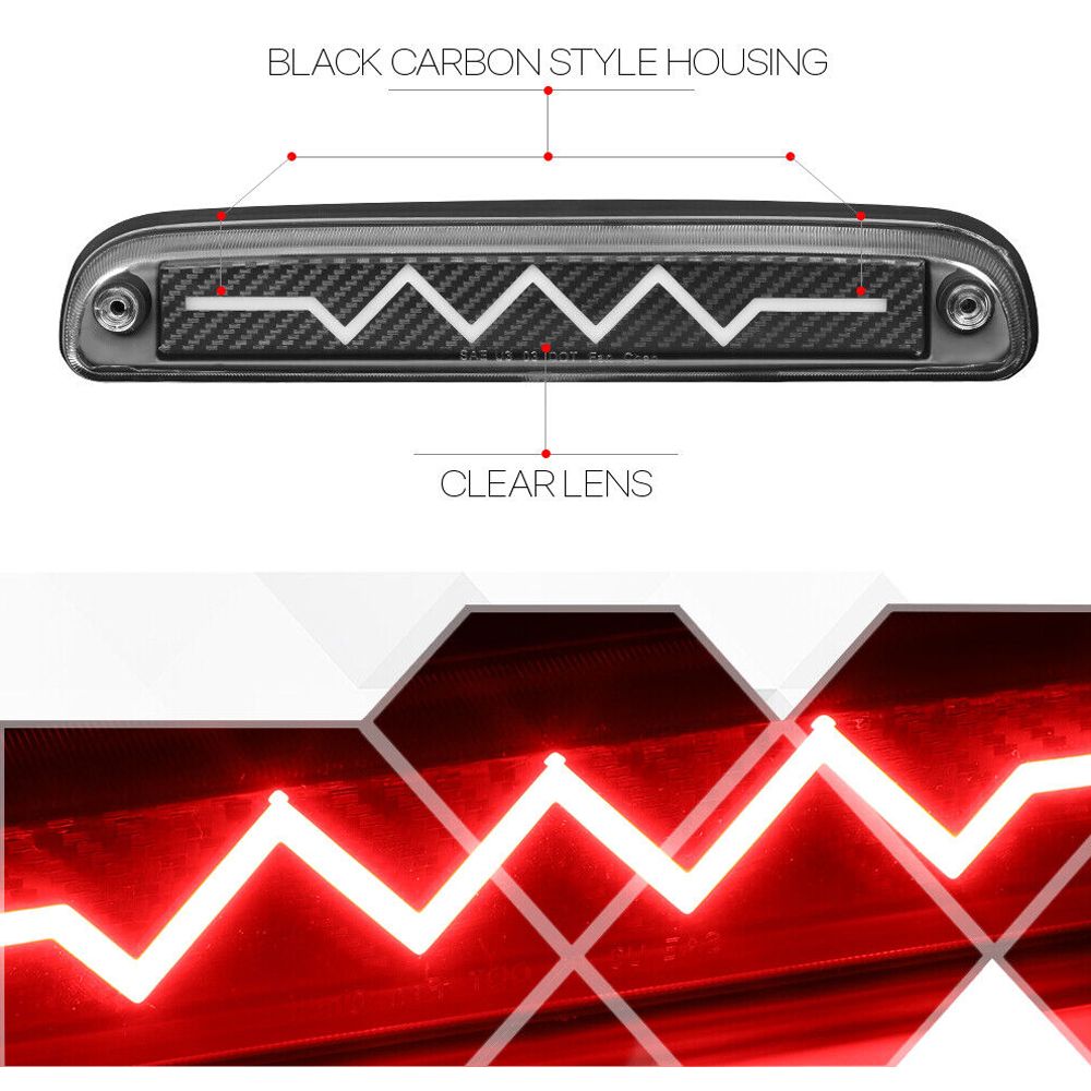 Fits 1993-2016 Ranger/ [CHASING HEART RATE] Carbon LED Third 3rd Brake Light_voghion.com