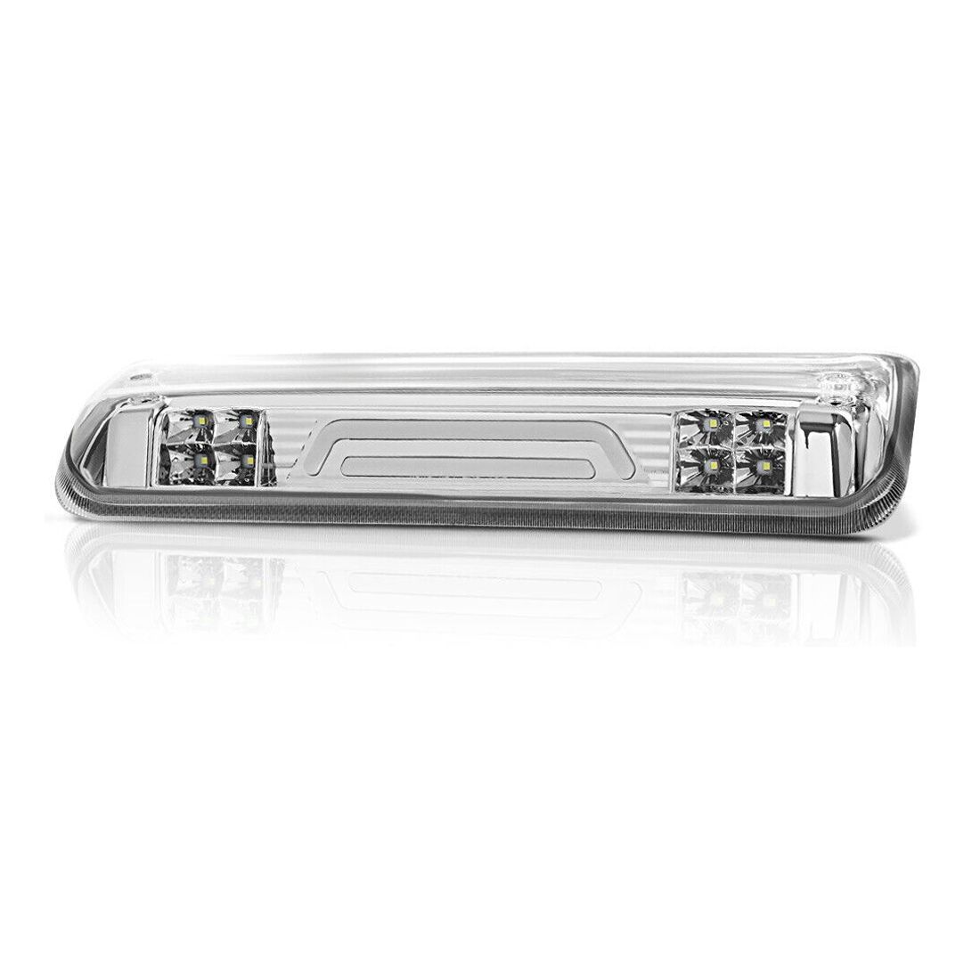 Fits 2004-2010 F150/Explorer Chrome/Clear{3D LED BAR}Third 3rd Brake+ Light_voghion.com