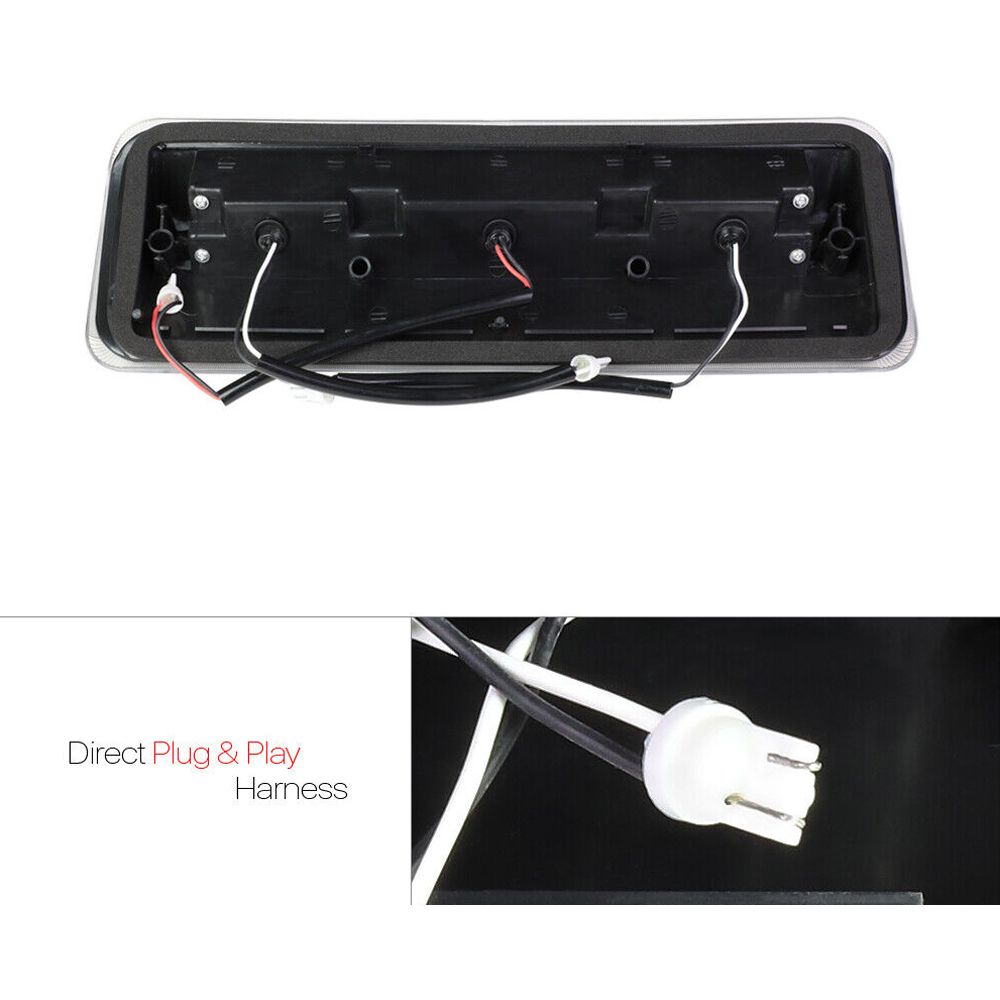 Fits 2004-2010 F150/Explorer Chrome/Clear{3D LED BAR}Third 3rd Brake+ Light_voghion.com