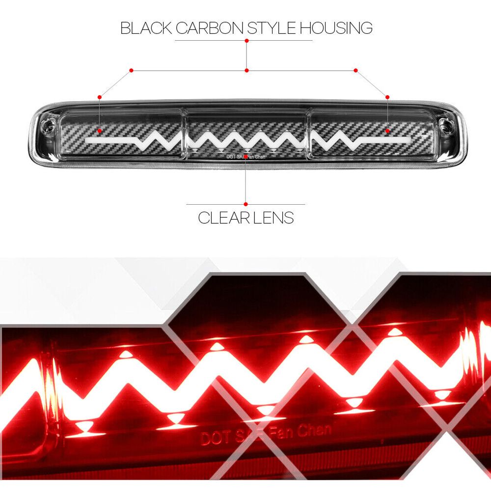 Fits 1999-2007 Silverado/Sierra[CHASING HEART RATE]CF LED Third 3rd Brake Light_voghion.com
