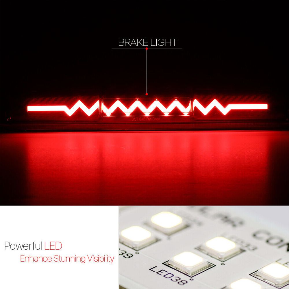 Fits 1999-2007 Silverado/Sierra[CHASING HEART RATE]CF LED Third 3rd Brake Light_voghion.com