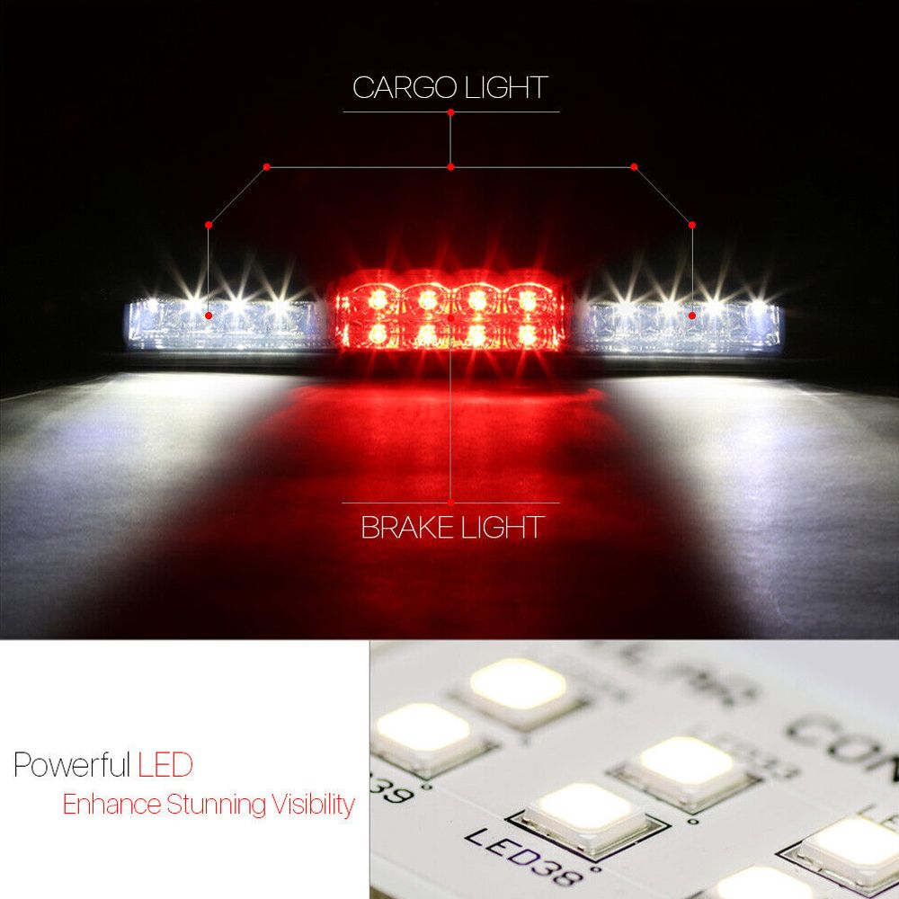 Fits 1999-2007 Silverado/Sierra [Chrome/Smoke] LED Third 3rd Brake+ Light_voghion.com