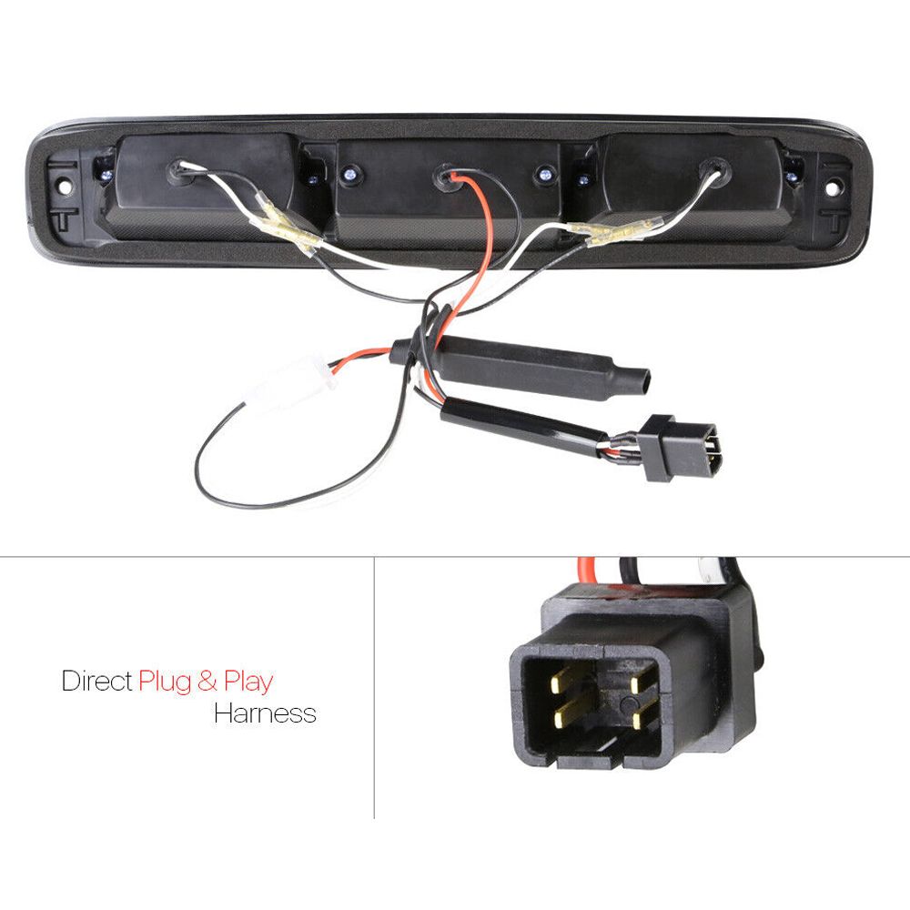 Fits 1999-2007 Silverado/Sierra [Chrome/Smoke] LED Third 3rd Brake+ Light_voghion.com