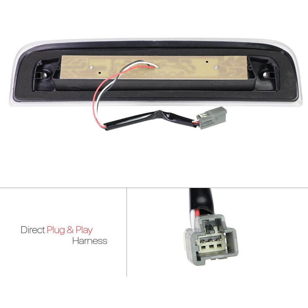 Fits 2014-2020 Silverado/Sierra Black/Smoke{LED BAR}Third 3rd Brake+ Light_voghion.com
