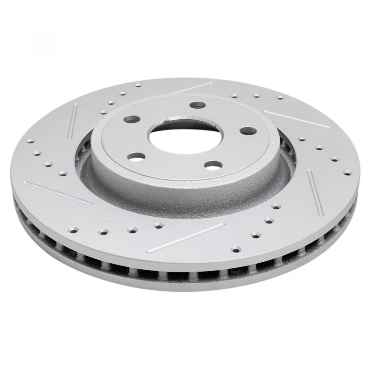 Front Rear Ceramic Brake Pads & Performance Drilled Slotted Rotor Kit_voghion.com