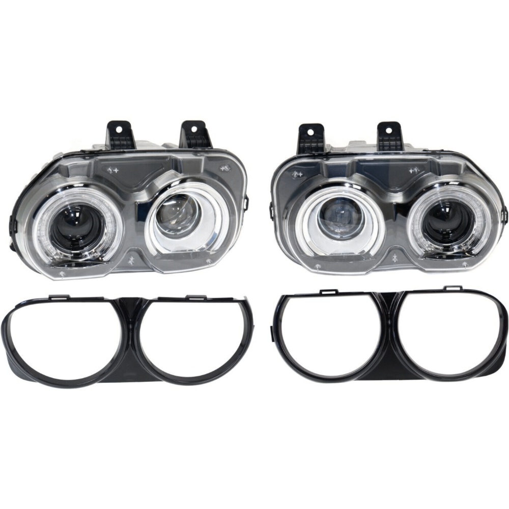New Headlight Driving Head Light Headlamp Kit Driver & Passenger Side Left Right_voghion.com
