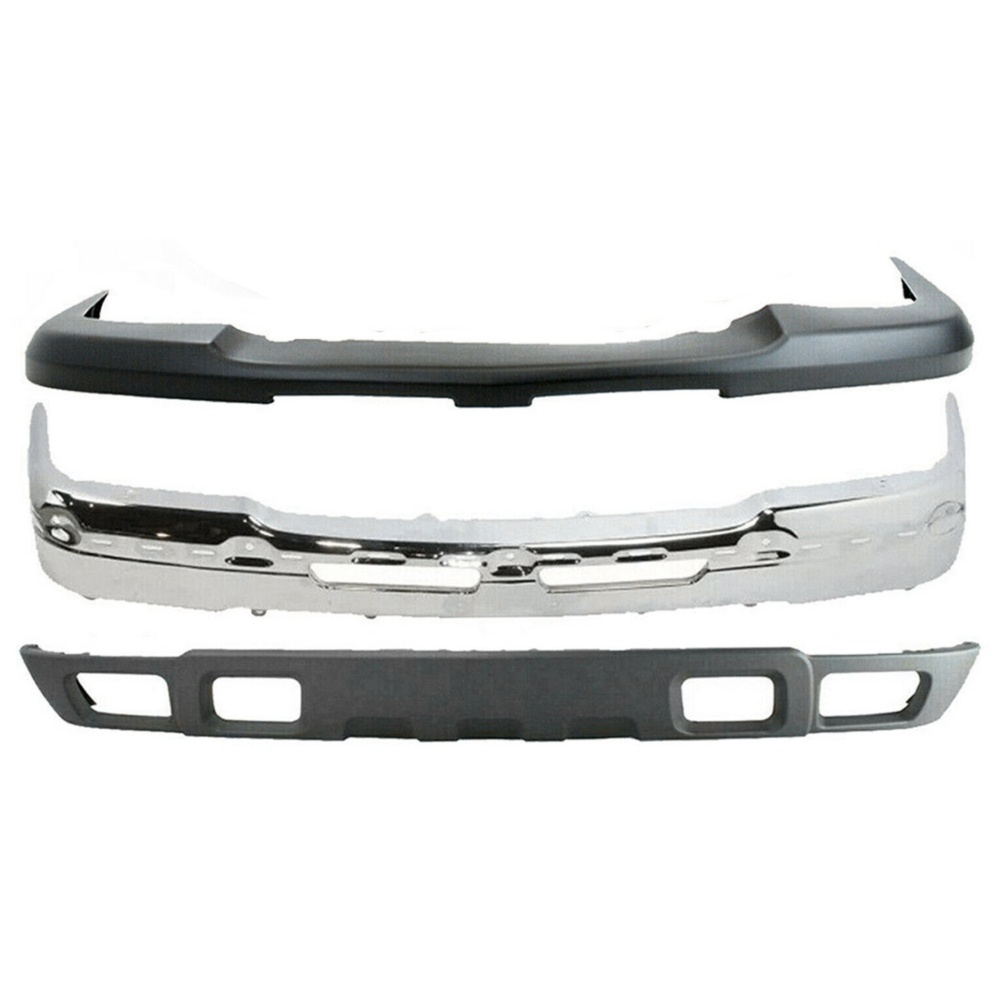 Front Bumper Chrome Steel Kit For Avalanche Classic Silverado_voghion.com