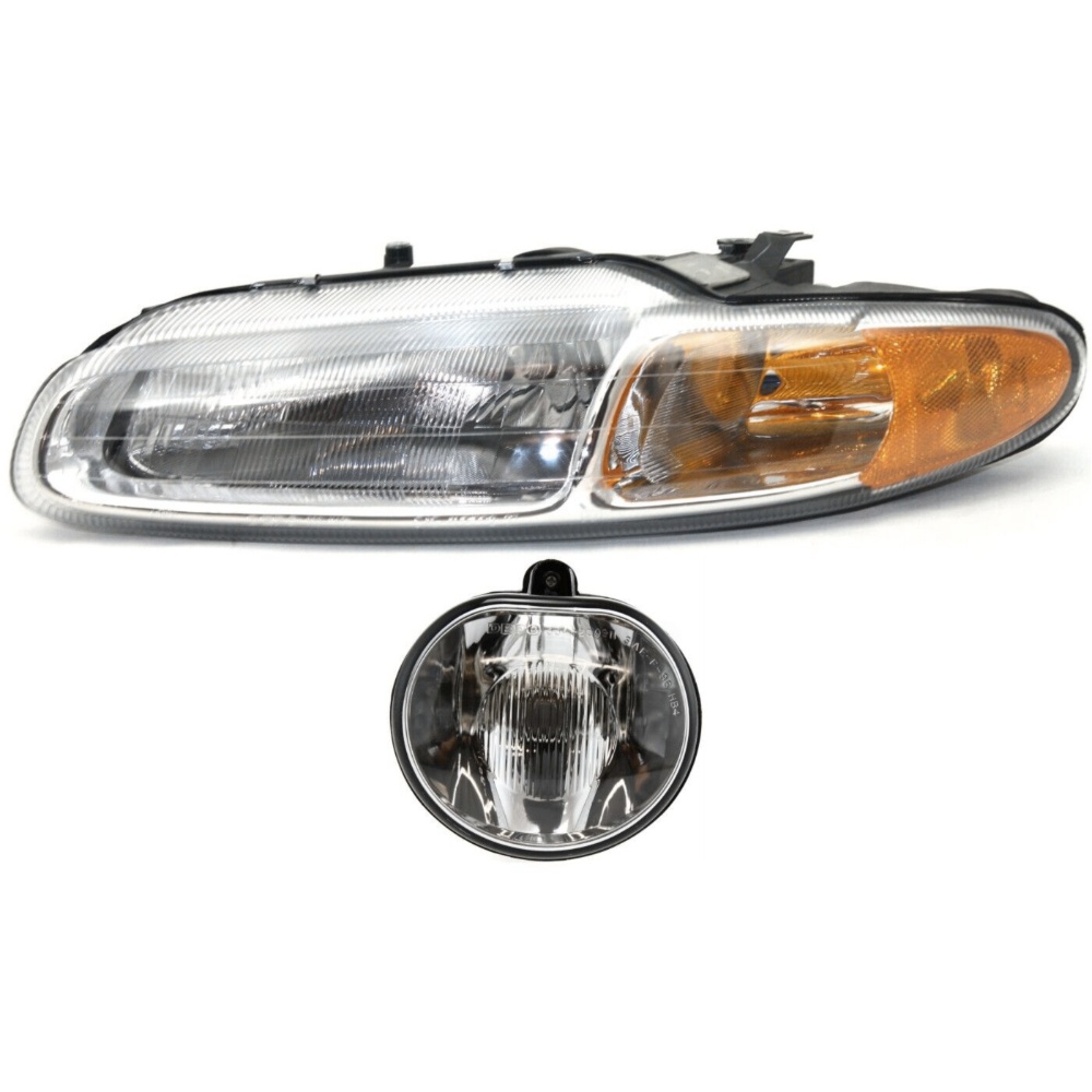 Headlight Kit For 1996-2000 Sebring Convertible Left 2-Door Convertible 2Pc_voghion.com