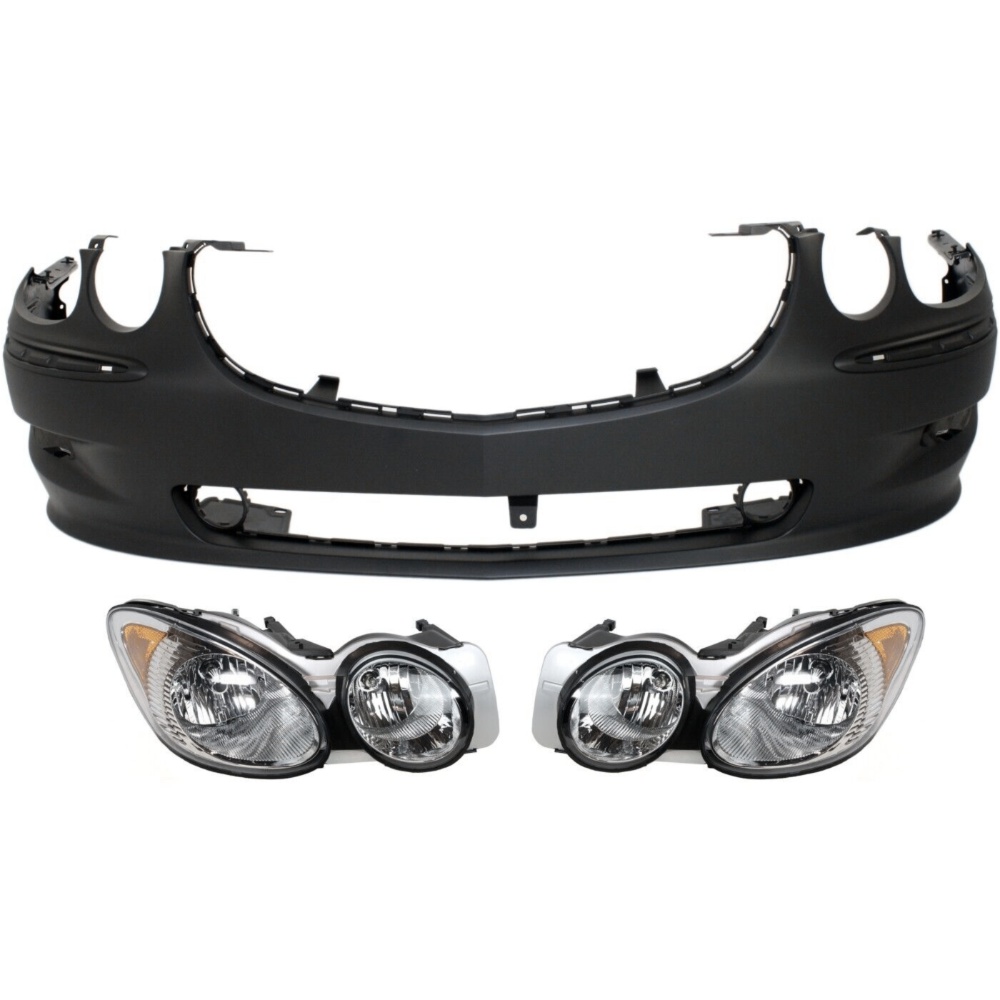 Headlight Kit For Buick Allure Buick LaCrosse Left Right Clear Lens Halogen_voghion.com