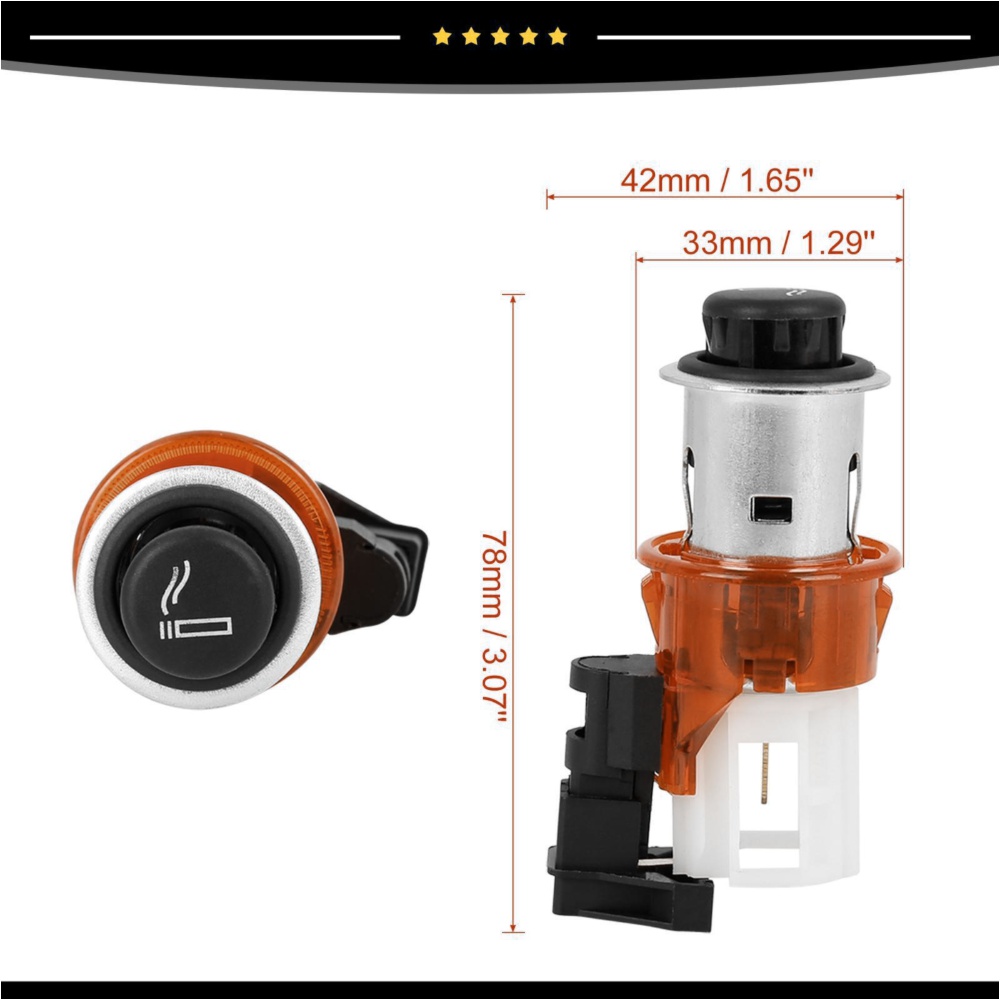 Piece Of 1 Cigarette Lighter Socket Plug Assembly For 1987-2014 Seat Volkswagen_voghion.com