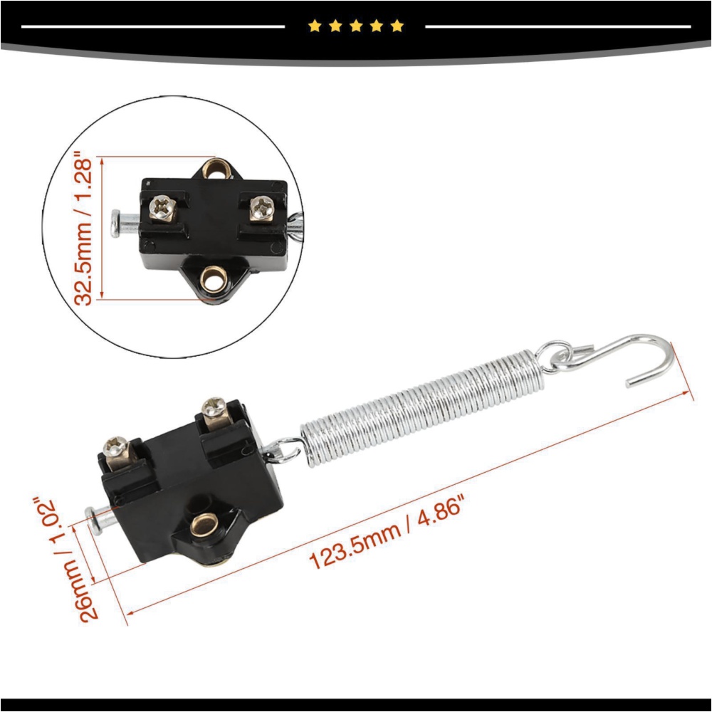 Universal Piece Of 1 Brake Light Switch Spring Hook Normally Open Pull To Make_voghion.com