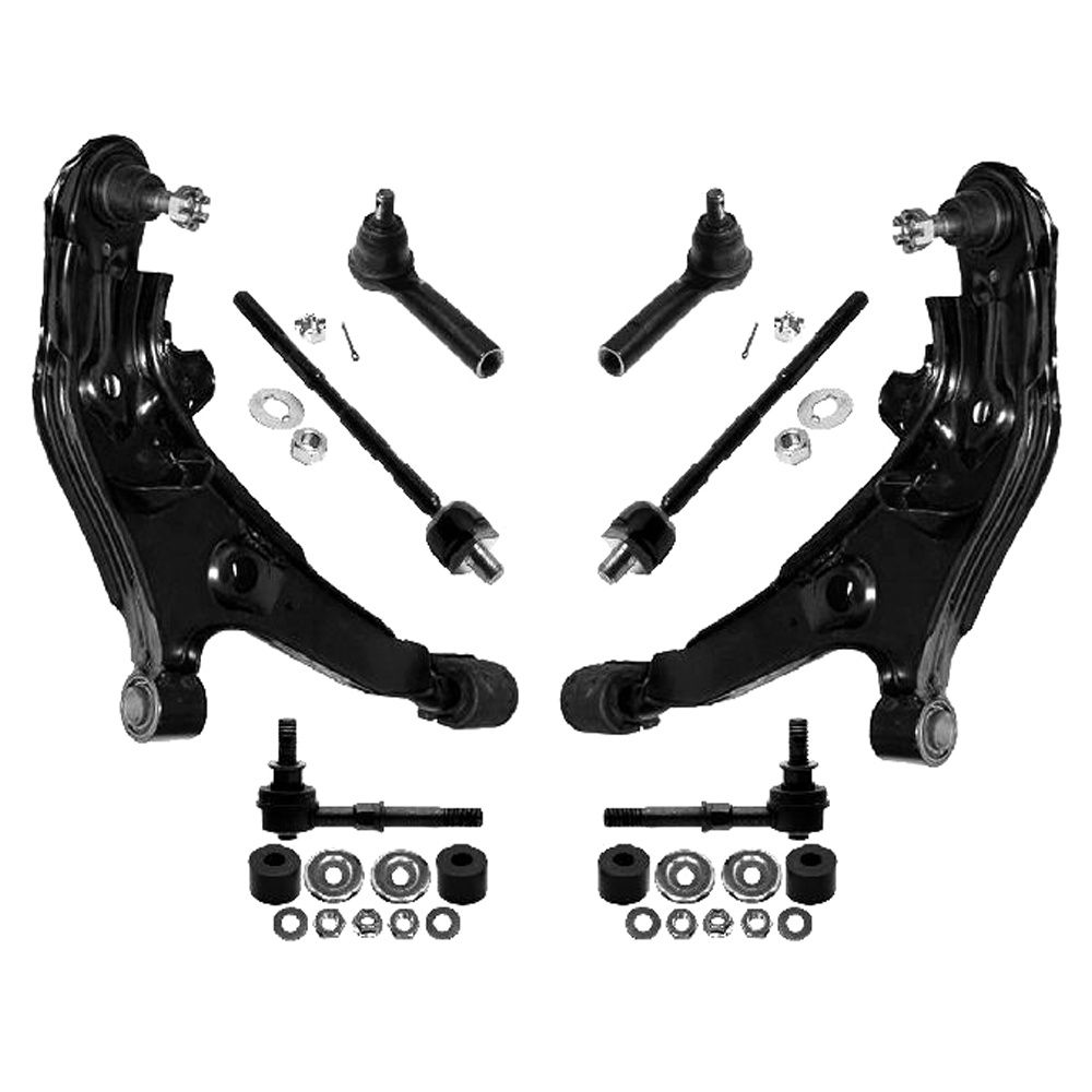 Left & Right Lower Control Arm W/Ball Joint + Tie Rods & Sway Bar Links_voghion.com