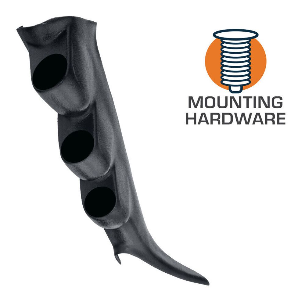 Graphite Triple Gauge Pillar For 00-06 Chevy Silverado Duramax_voghion.com