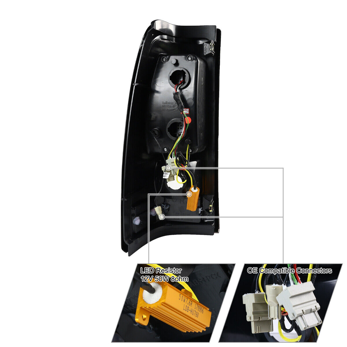 Black/Smoke Tail Lights 2500 3500 LED Lamps_voghion.com
