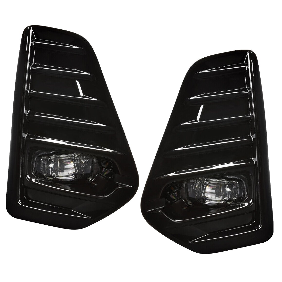 Fog Lights Kicks Clear Projector LED Lamps+Bezel+Switch_voghion.com