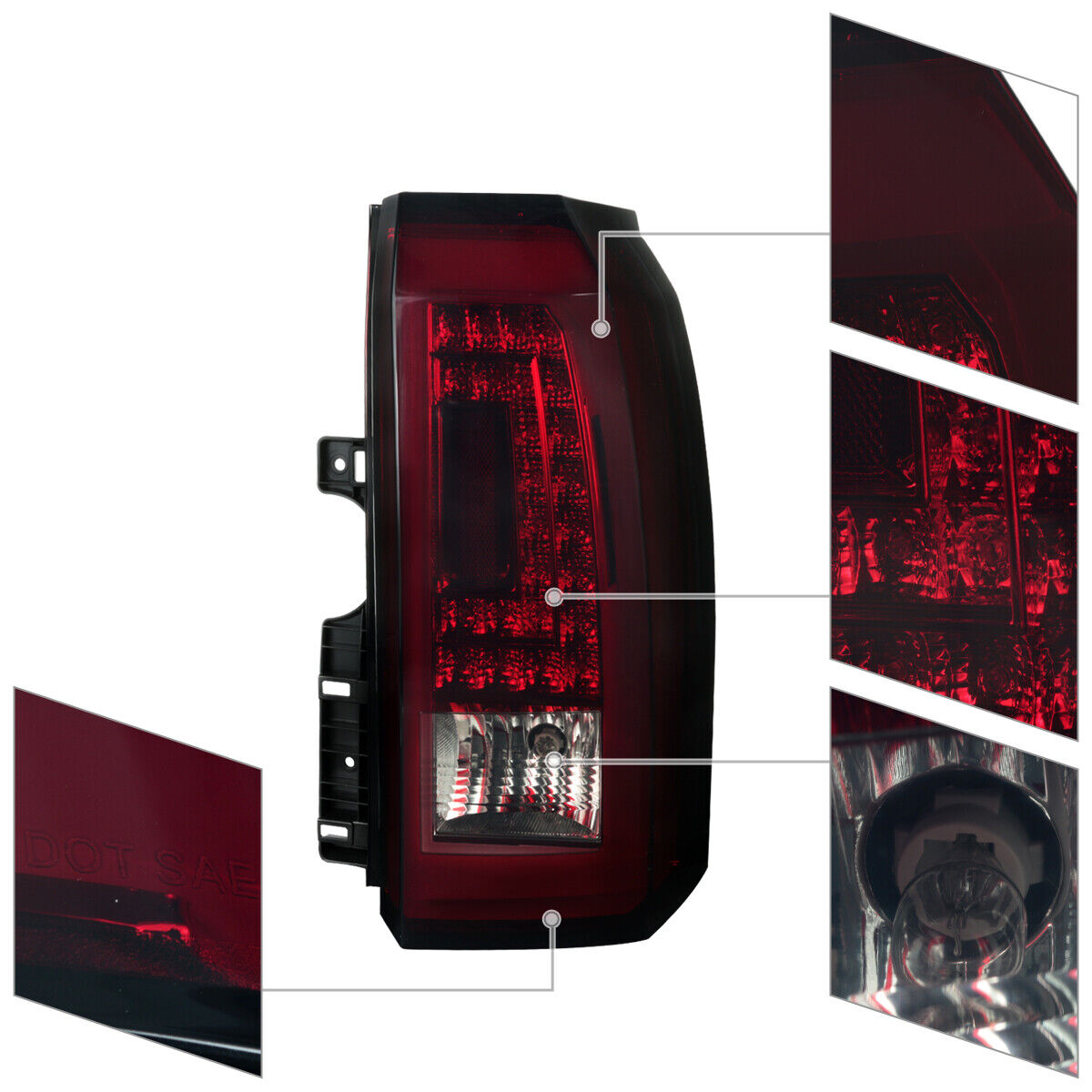 Red/Smoke Tail Lights LED Brake Lamps_voghion.com