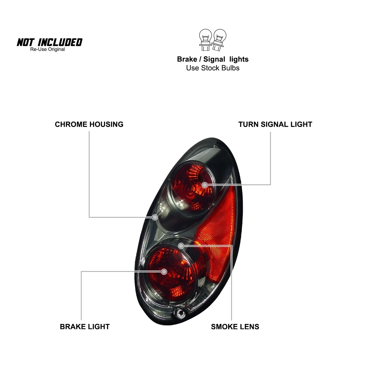 Smoke Tail Lights Brake Lamp Left+Right_voghion.com