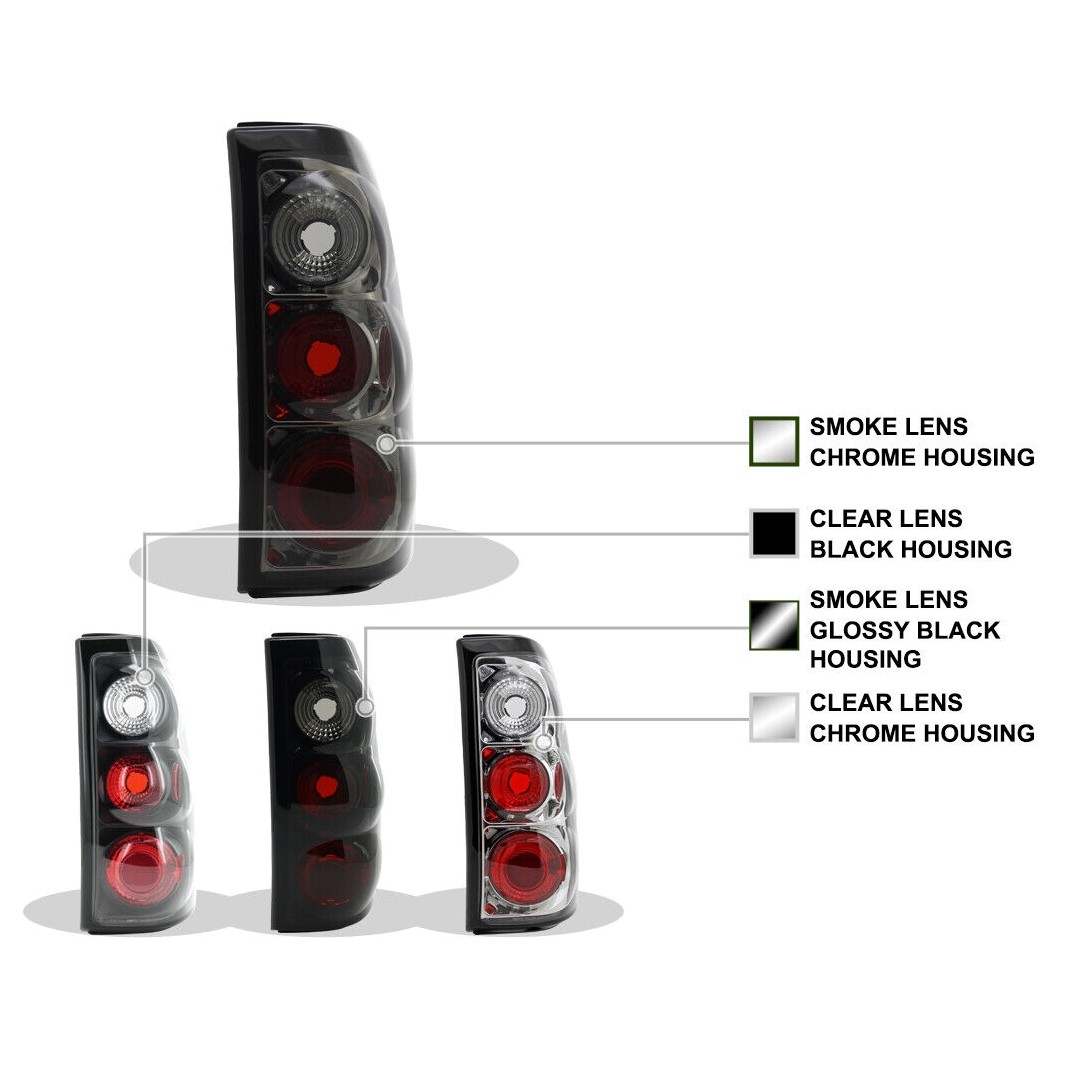 Smoke Tail Lights Rear Brake Lamp Left+Right_voghion.com
