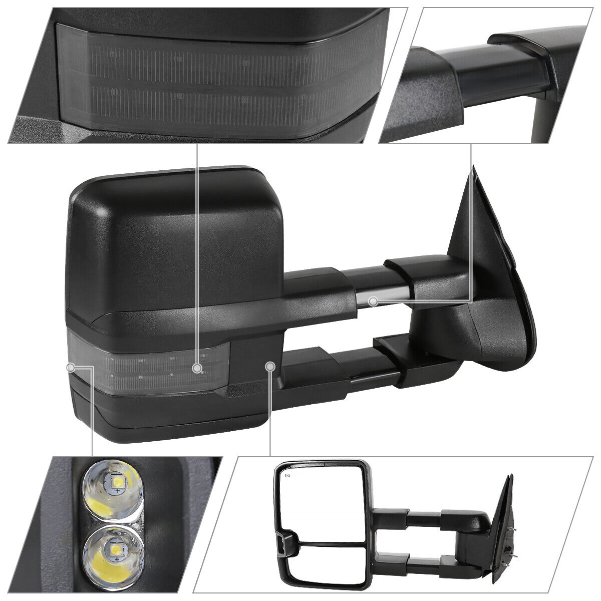 Tow Mirror Sierra Power Heated+Smoke LED Signal_voghion.com
