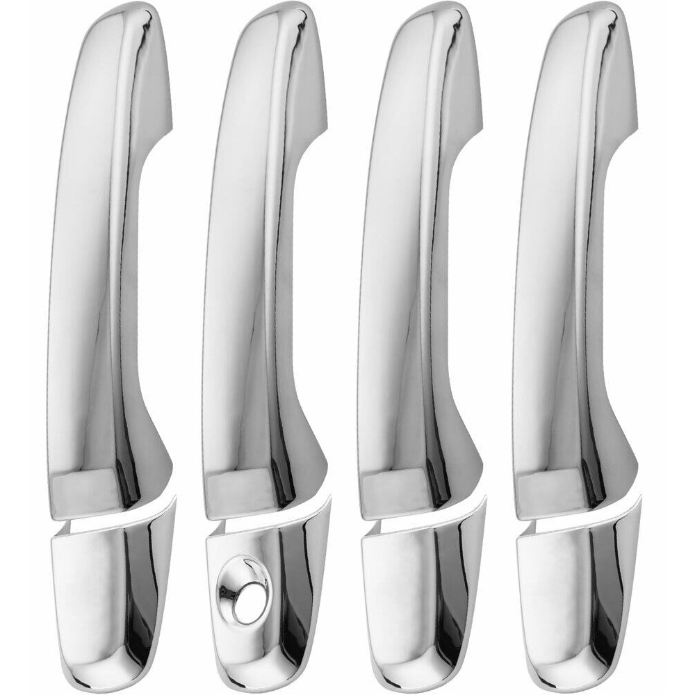 Chrome Adhesive Door Handle Cover Cap Trim Kit_voghion.com
