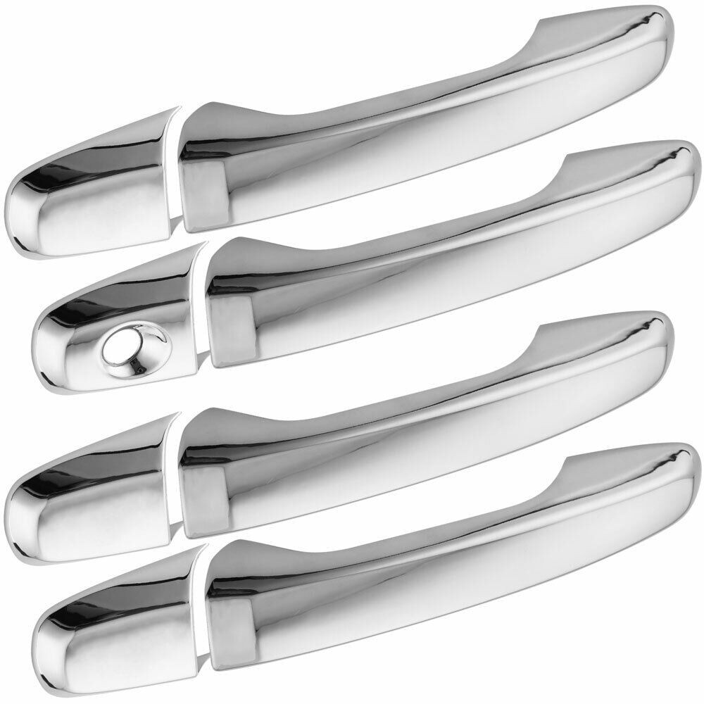 Chrome Adhesive Door Handle Cover Cap Trim Kit_voghion.com