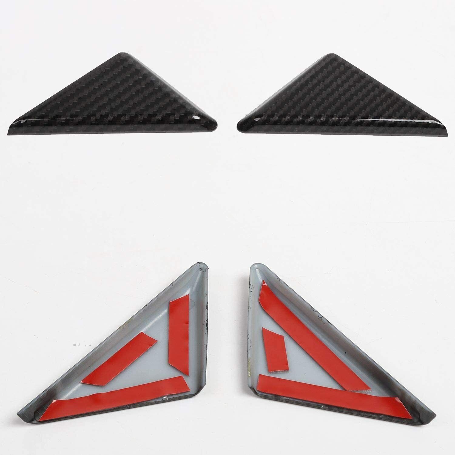Carbon Fiber Window Front A-Pillar Triangle Trim_voghion.com