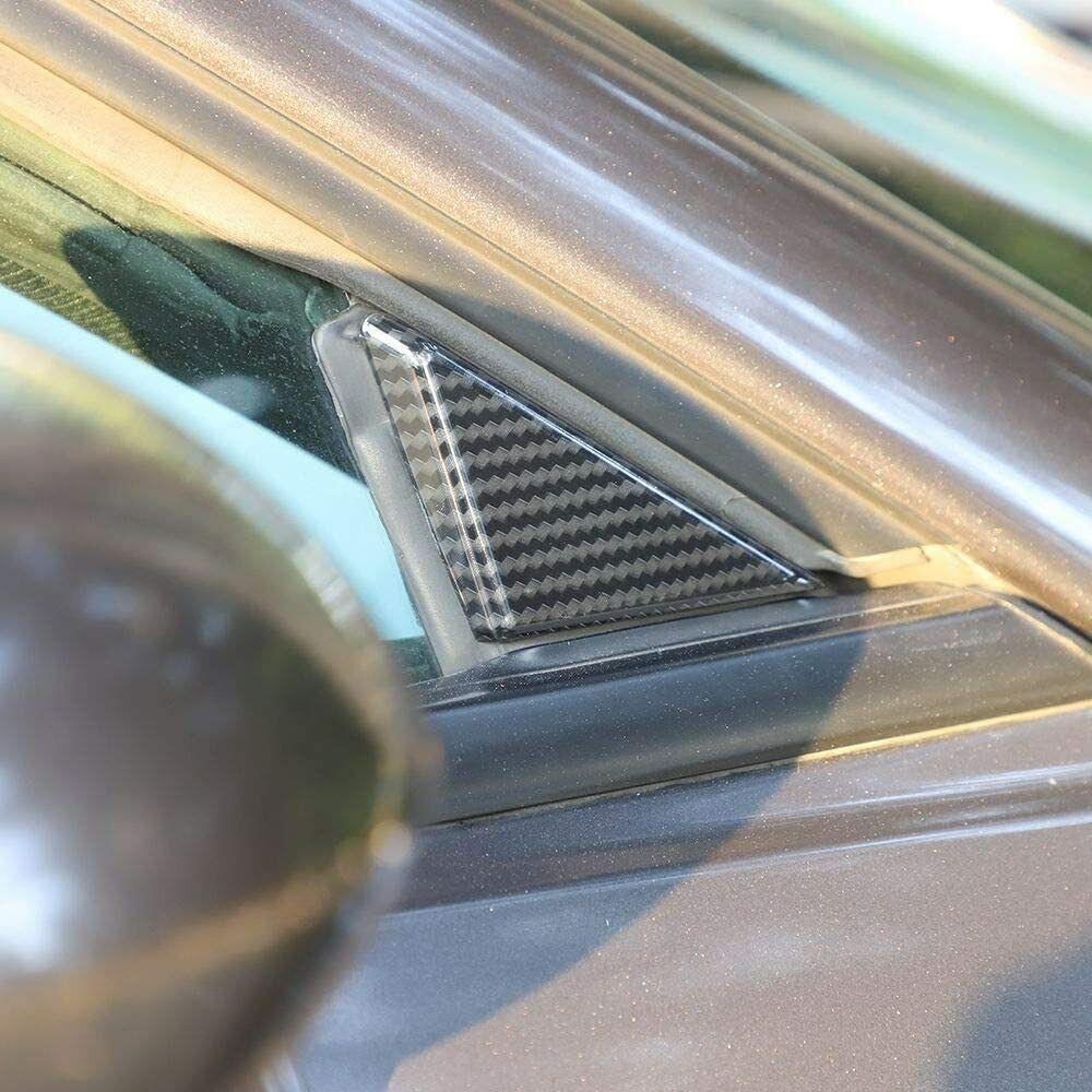Carbon Fiber Window Front A-Pillar Triangle Trim_voghion.com