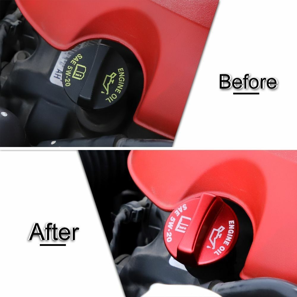 Radiator Cap& Engine Oil Gas Cap Cover Trim 09+_voghion.com