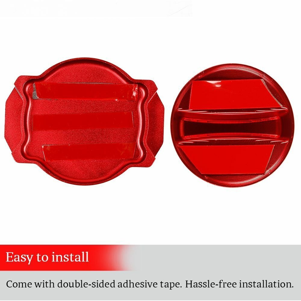 Radiator Cap& Engine Oil Gas Cap Cover Trim 09+_voghion.com