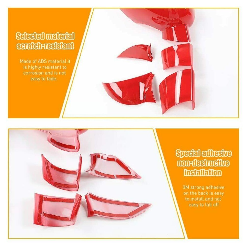 Side Mirror Cover Decals Rearview Mirrors Trim Sticker 09+_voghion.com