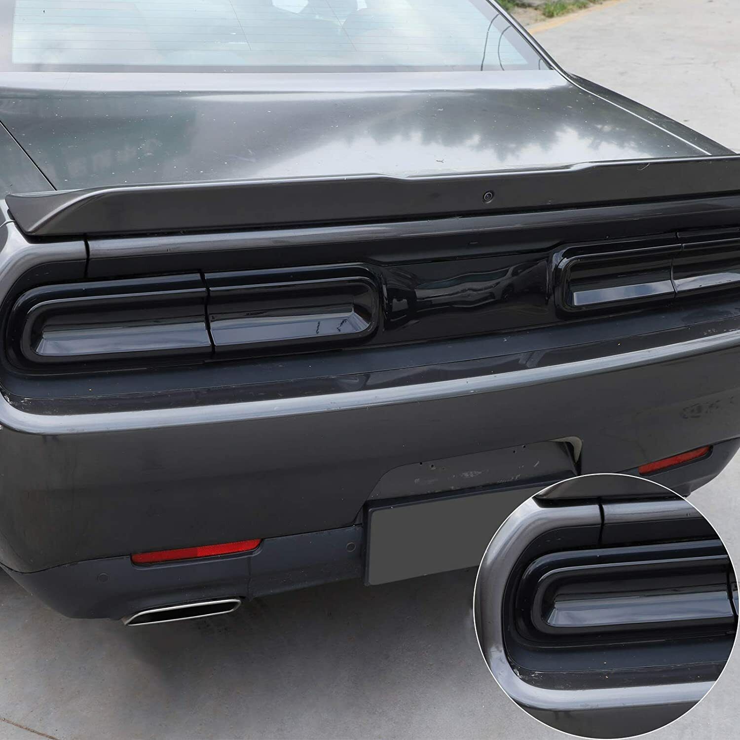 4x Tail Light Covers Rear Light Guards Trim Smoked Black_voghion.com