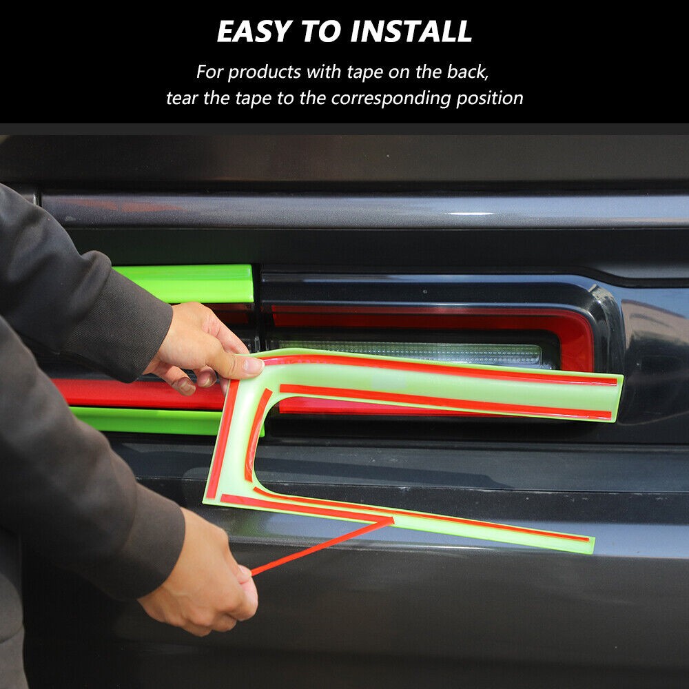 Green Rear Tail Light Lamp Cover Trim Accessories_voghion.com