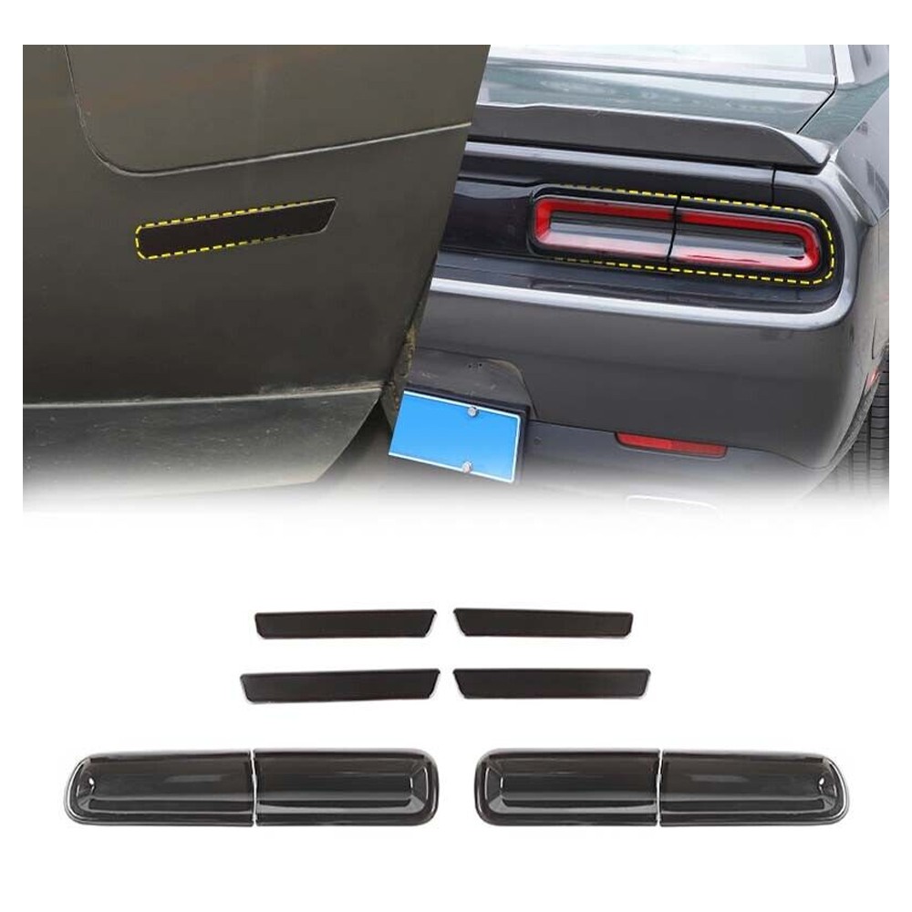 Smoked Rear Light Car Side Wheel Eyebrow Lamp Cover Set 15+_voghion.com