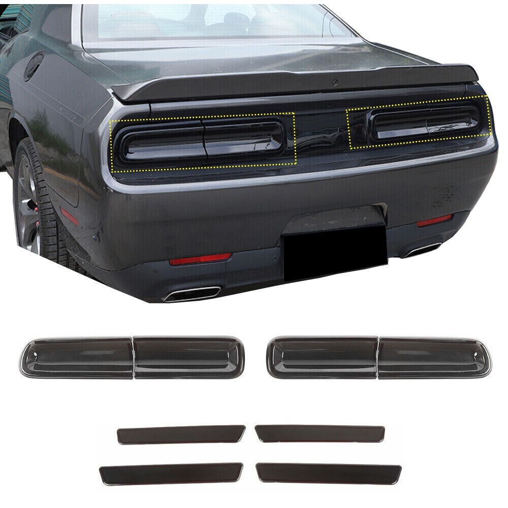 Smoked Rear Light Car Side Wheel Eyebrow Lamp Cover Set 15+_voghion.com