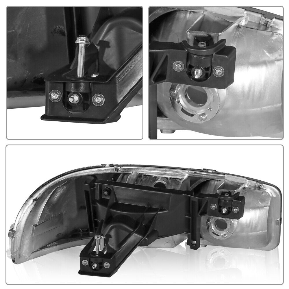 CHROME HOUSING AMBER CORNER HEADLIGHT_voghion.com