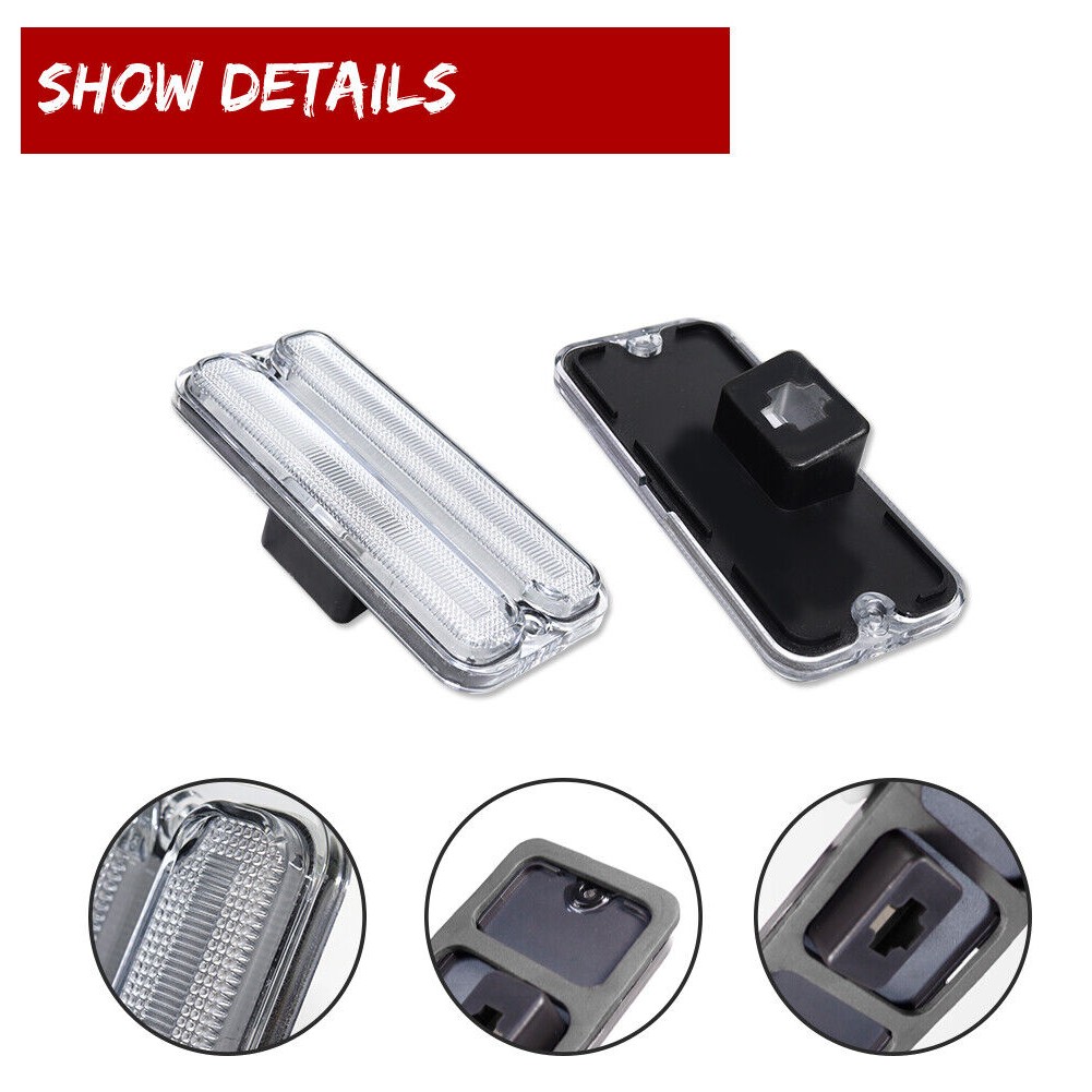 2x Clear Lens Front / Rear Side Marker Light Lamp_voghion.com