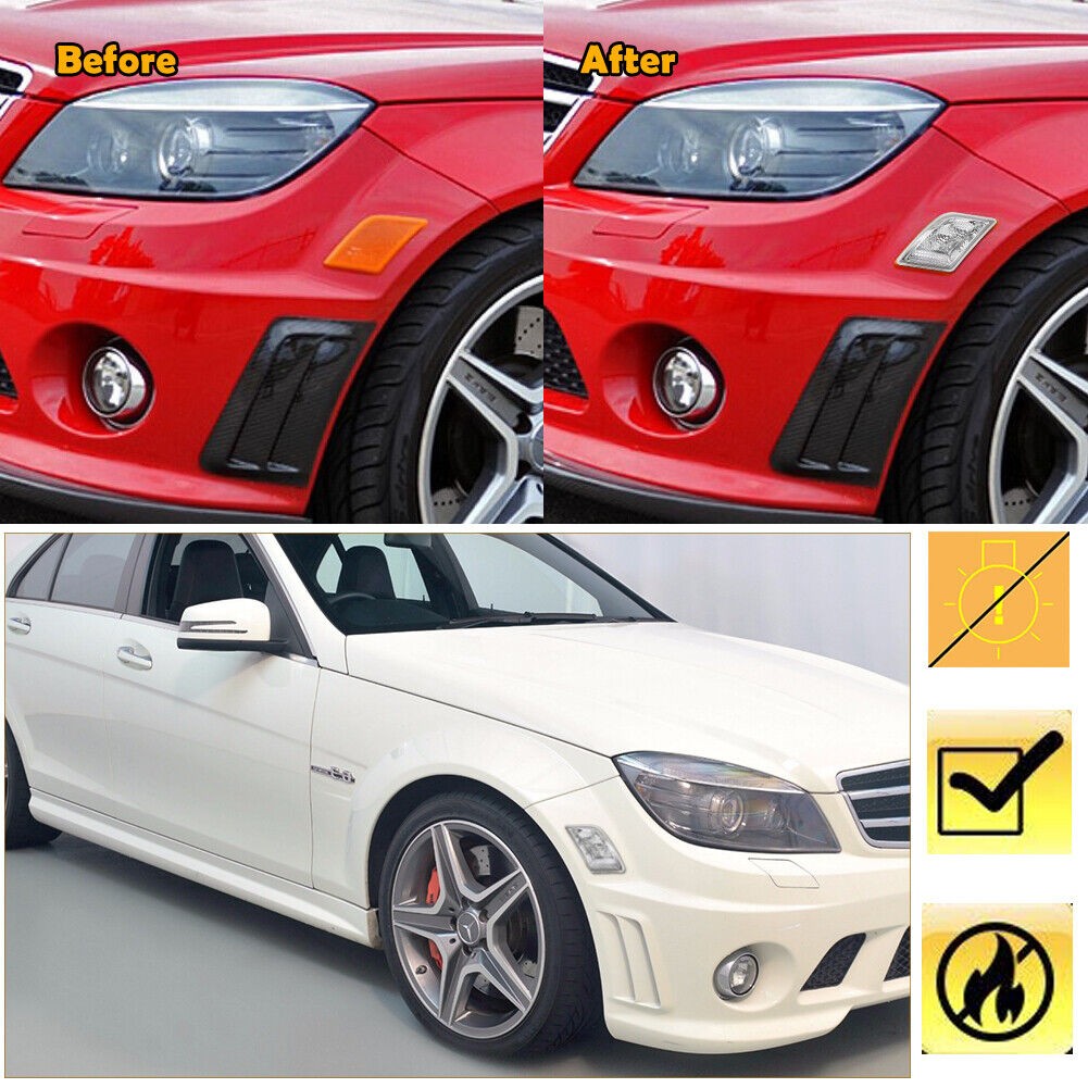 Style Clear Lens Front Side Marker Lights W204_voghion.com