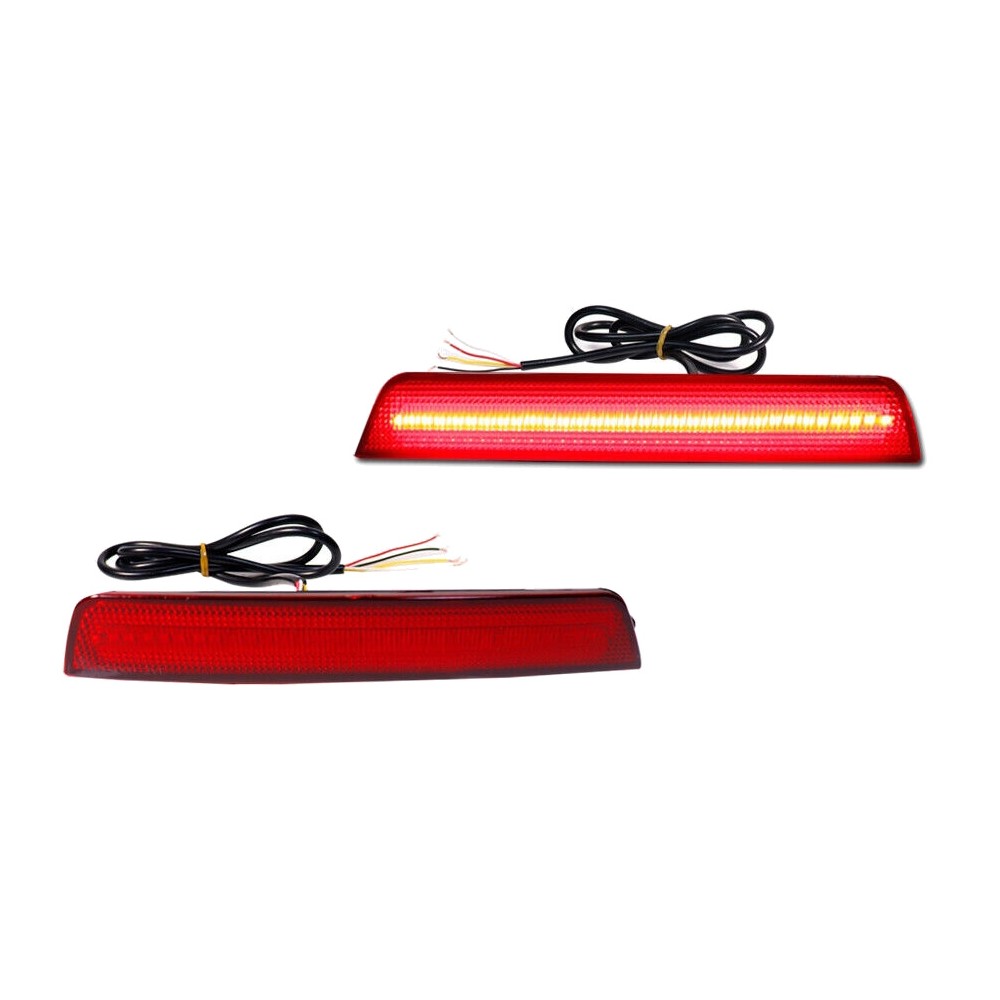 Red Rear Reflector Sequential LED Tail Brake Lights_voghion.com