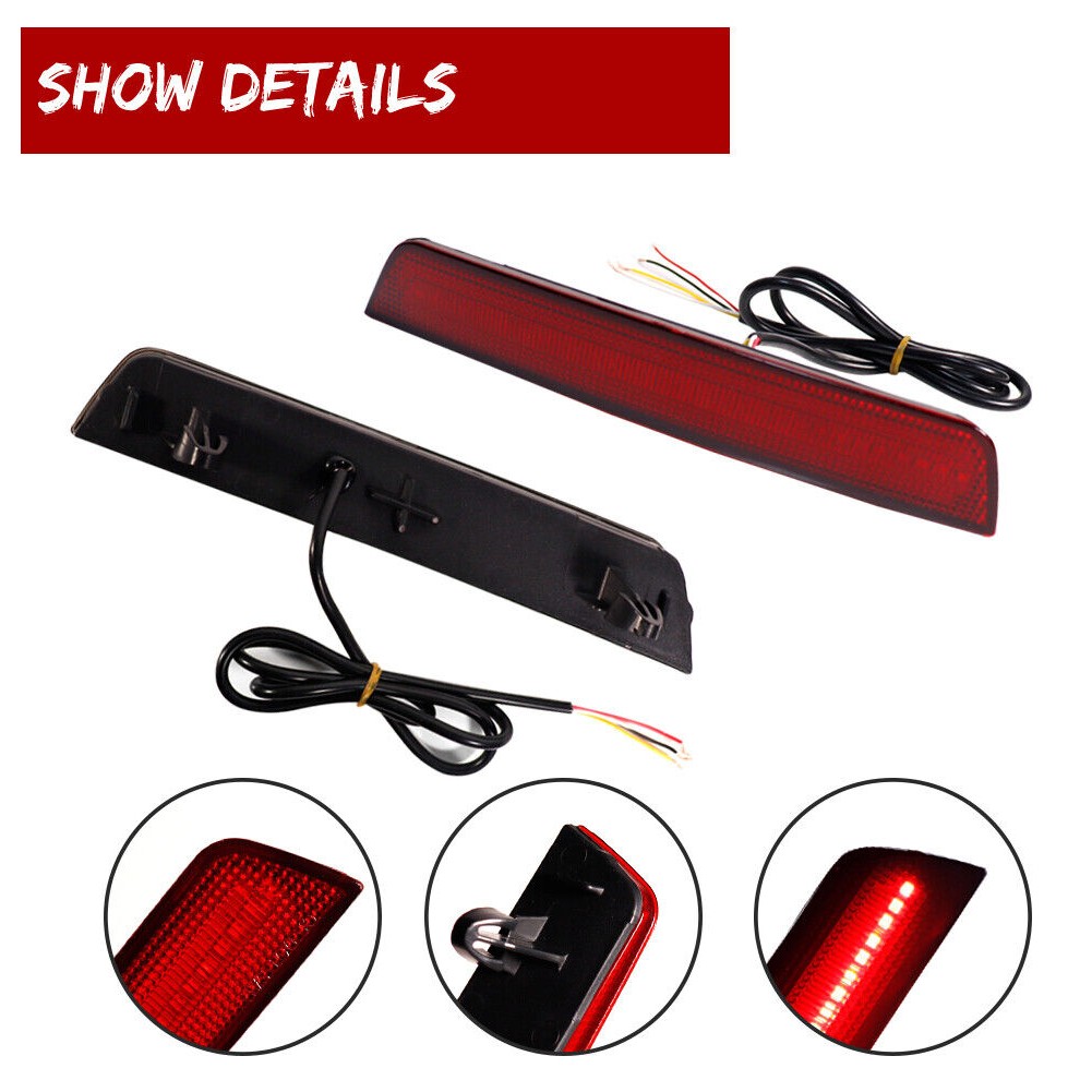 Red Rear Reflector Sequential LED Tail Brake Lights_voghion.com