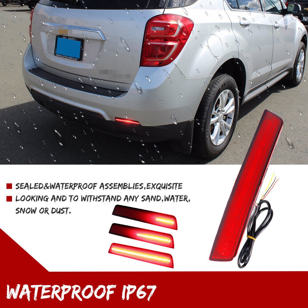 Red Rear Reflector Sequential LED Tail Brake Lights_voghion.com