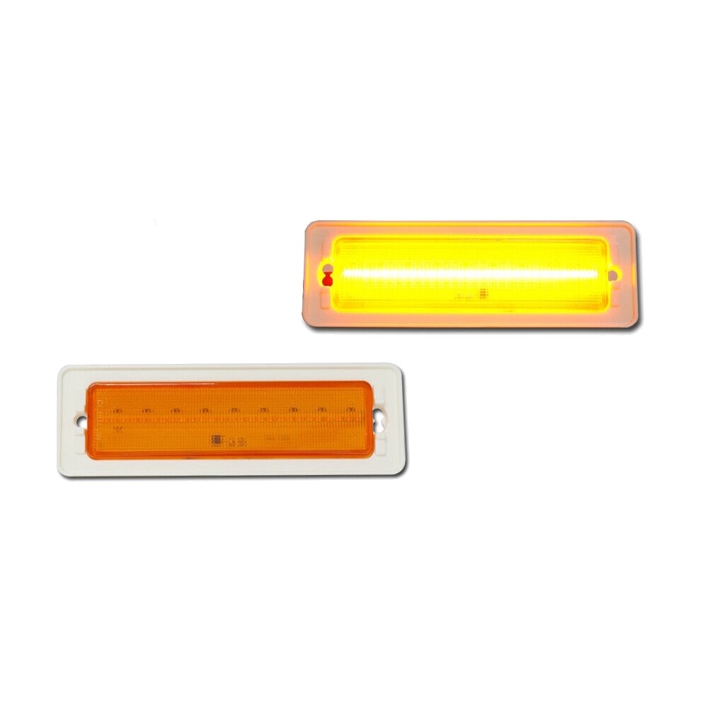 Amber LED Front Fender Bumper Side Marker Lights 2PCS_voghion.com