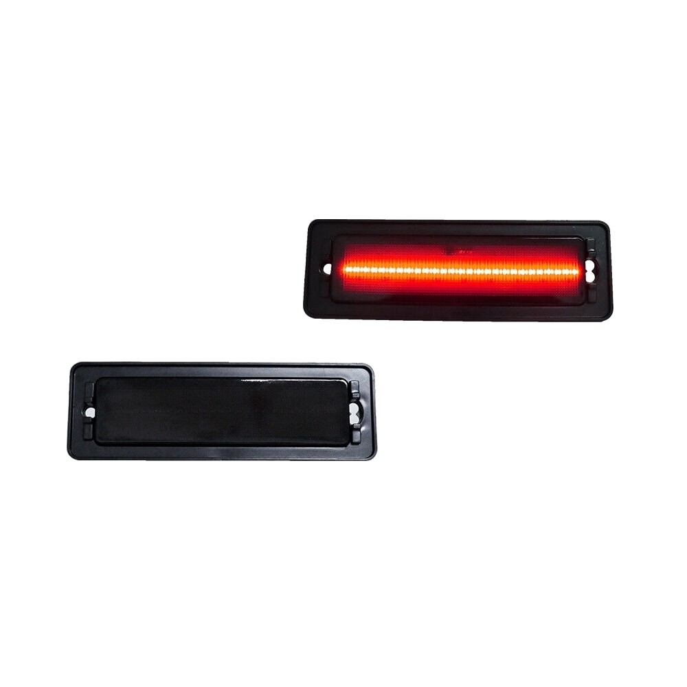 Smoked Red LED Rear Fender Bumper Side Marker Lights 2X_voghion.com