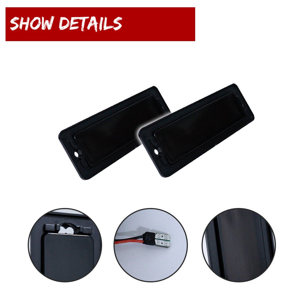 Smoke Front Amber Rear Red LED Bumper Side Marker Light_voghion.com