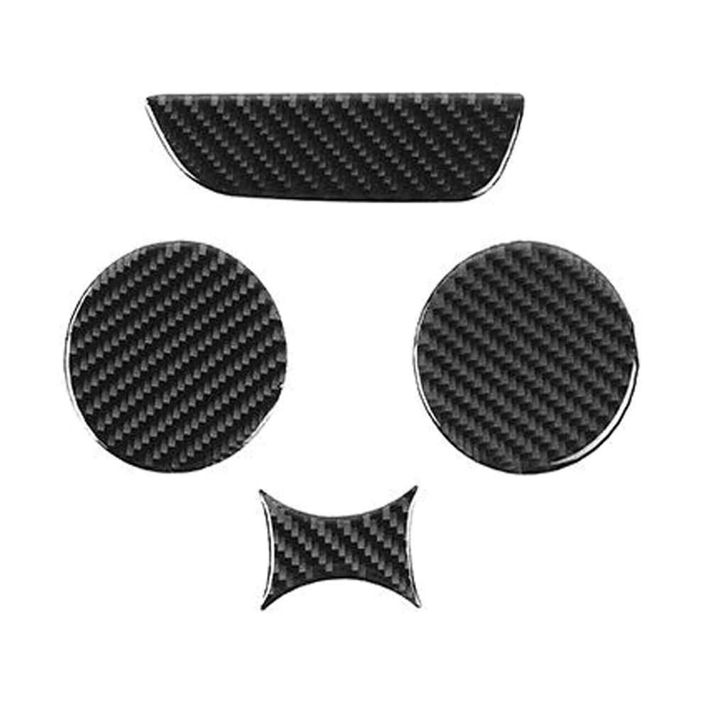 Real Carbon Fiber + Gear Shift Cup Holder Sticker Trim_voghion.com