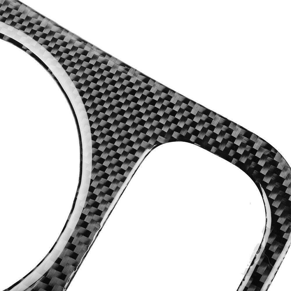 Gear Shift Cup Holder Cover Trim Frame Carbon Fiber_voghion.com