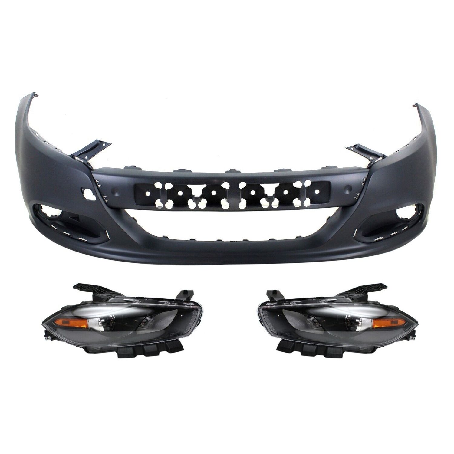 Bumper Cover Kit For 2013-2016 Dodge Dart Front_voghion.com