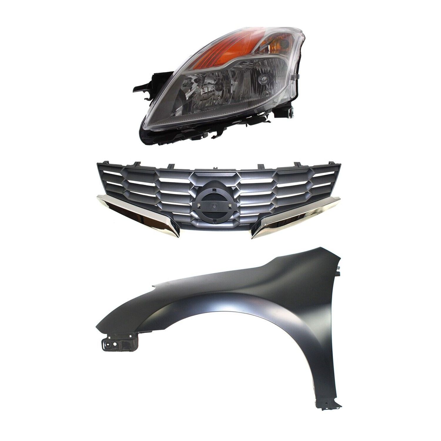 Fender Kit For 2008 Nissan Altima 2-Door Coupe Primed Front Driver Side_voghion.com
