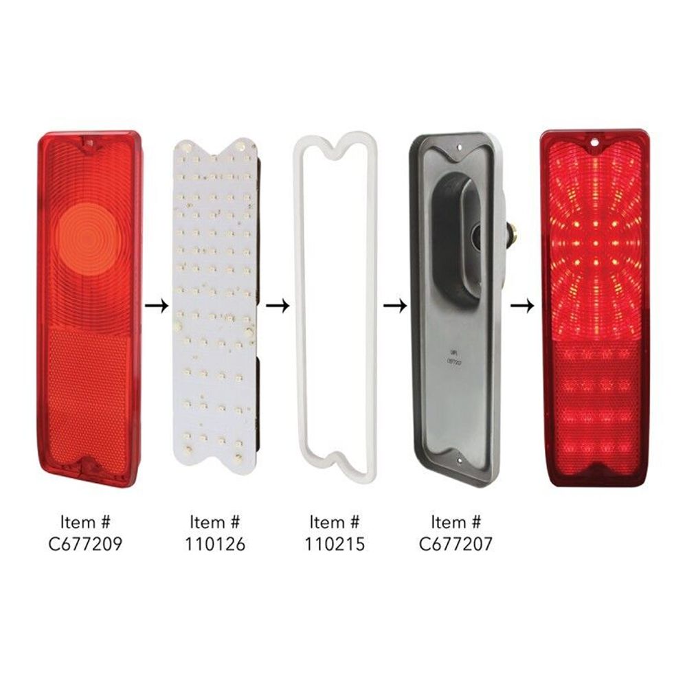 LED Tail Light Circuit Board Each For 1967-1972 Chevy & GMC Truck_voghion.com